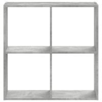 Produktbild för Bokhylla betonggrå 68,5x32x68,5 cm konstruerat trä