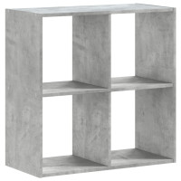 Produktbild för Bokhylla betonggrå 68,5x32x68,5 cm konstruerat trä