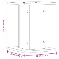 Produktbild för Högtalarställ 2 st betonggrå 30x30x40 cm konstruerat trä