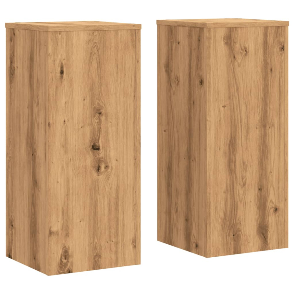 Produktbild för Växtställ 2 st ek 30x30x70 cm konstruerat trä