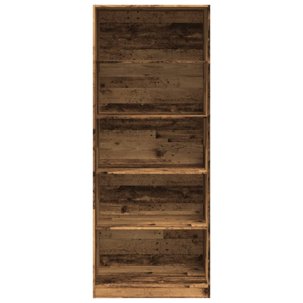 Produktbild för Garderob åldrat trä 80x50x200 cm konstruerat trä