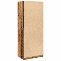 Produktbild för Garderob åldrat trä 80x50x200 cm konstruerat trä