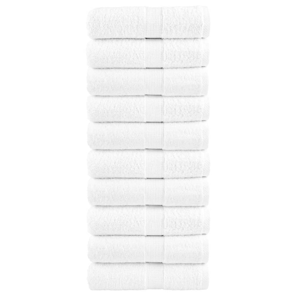 Produktbild för Premium gästhanddukar SOLUND 10 st vit 30x50cm 600gsm