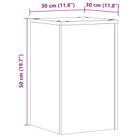 Produktbild för Växtställ 2 st svart 30x30x50 cm konstruerat trä