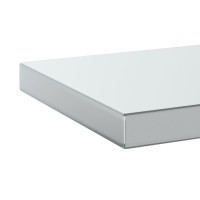 Produktbild för Vägghyllor 2 st 100x23,5x3 cm silver rostfritt stål