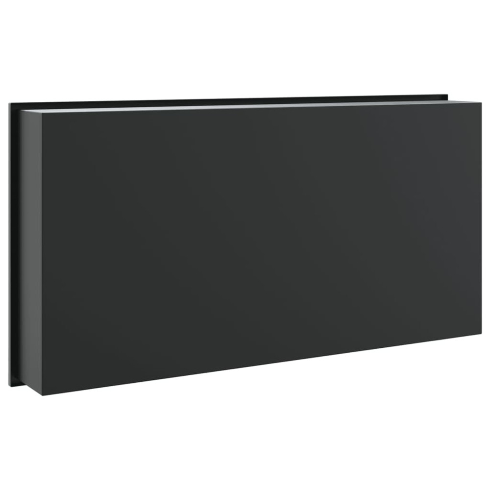 Produktbild för Duschnisch matt svart 62x32x9 cm rostfritt stål