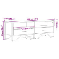 Produktbild för Tv-bänk svart 122x34x41 cm konstruerat trä