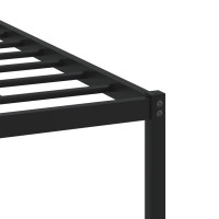 Produktbild för Sängram utan madrass metall rökfärgad ek 193x203 cm