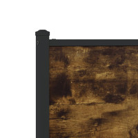 Produktbild för Sängram utan madrass metall rökfärgad ek 193x203 cm