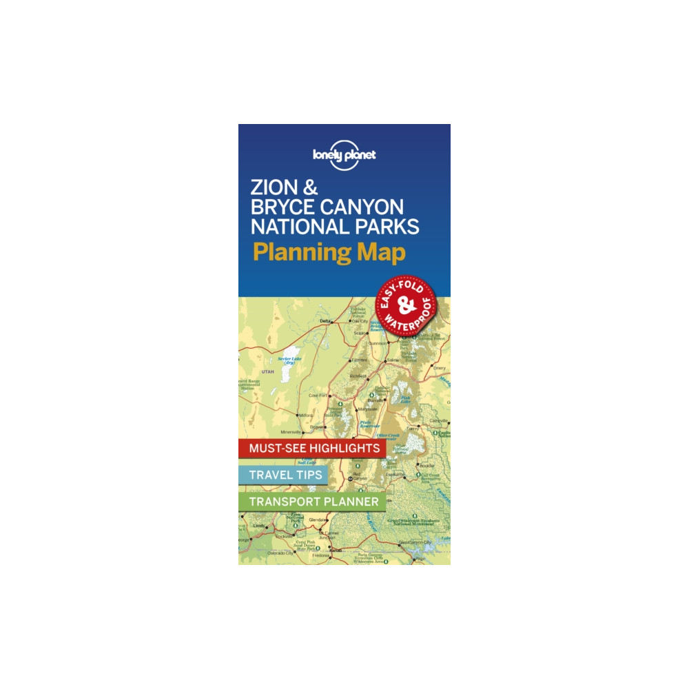 Produktbild för Lonely Planet Zion & Bryce Canyon National Parks Planning Map