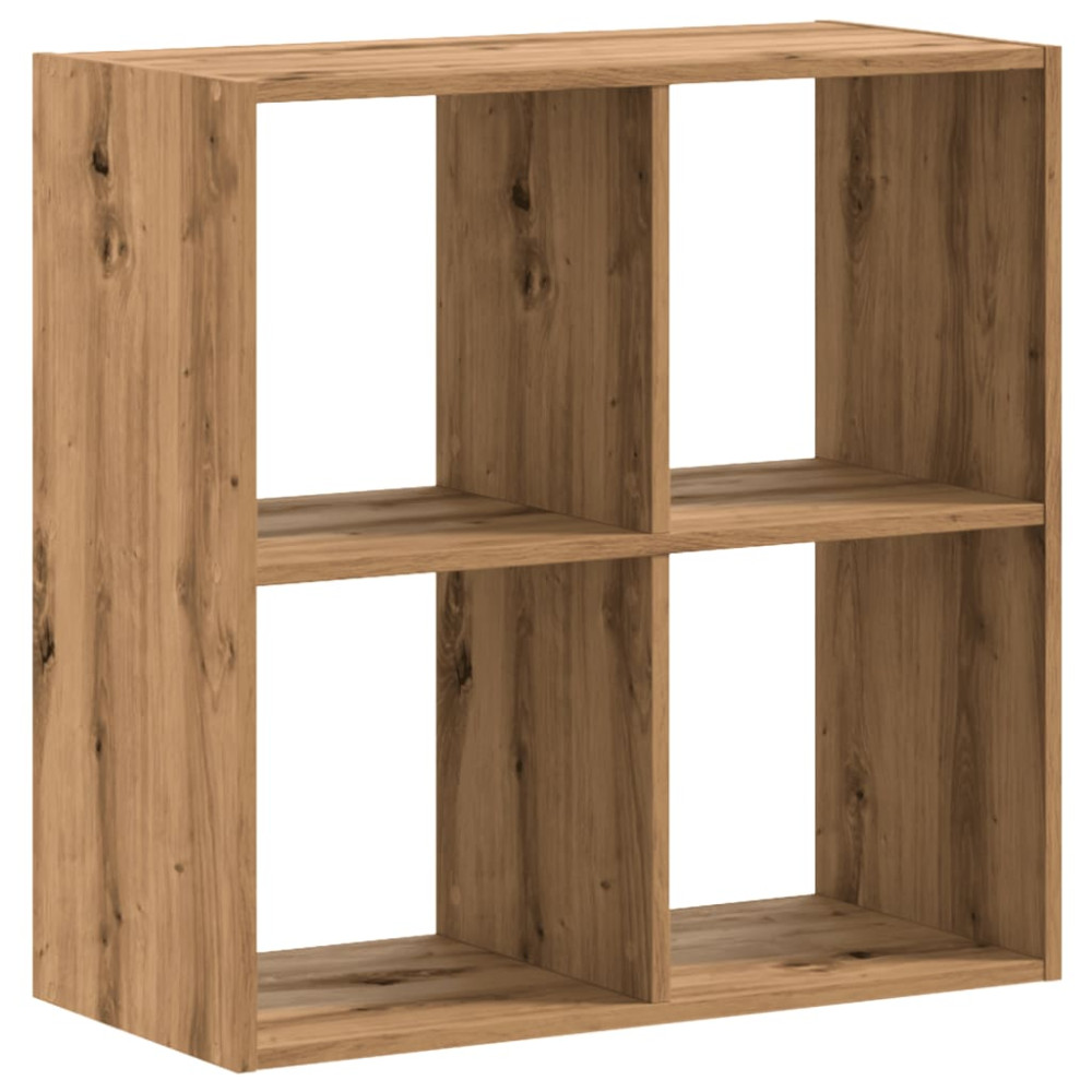 Produktbild för Bokhylla ek 68,5x32x68,5 cm konstruerat trä
