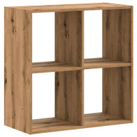 Produktbild för Bokhylla ek 68,5x32x68,5 cm konstruerat trä