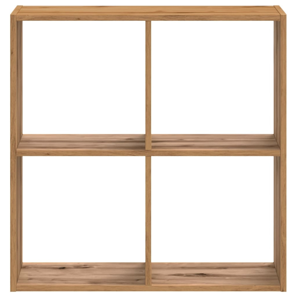 Produktbild för Bokhylla ek 68,5x32x68,5 cm konstruerat trä