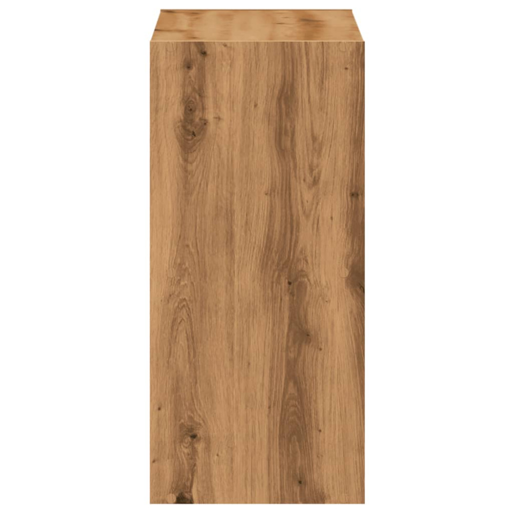 Produktbild för Bokhylla ek 68,5x32x68,5 cm konstruerat trä
