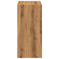 Produktbild för Bokhylla ek 68,5x32x68,5 cm konstruerat trä