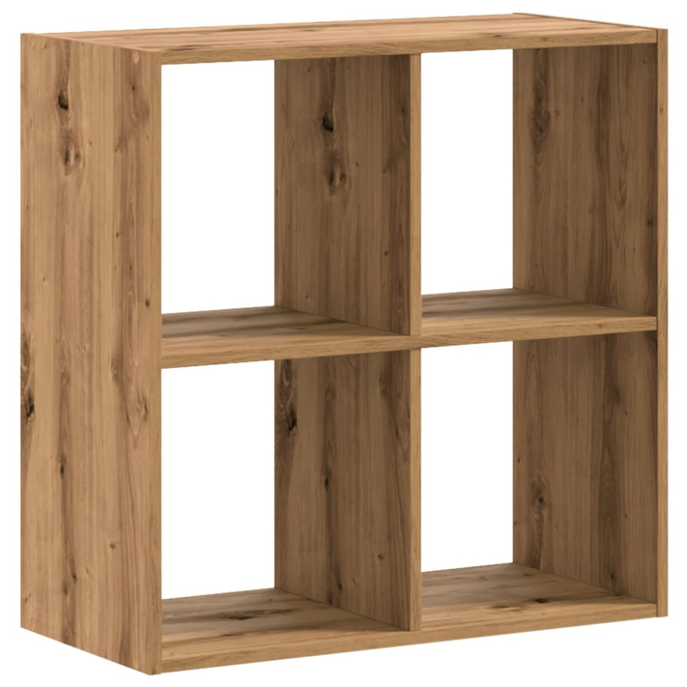 Produktbild för Bokhylla ek 68,5x32x68,5 cm konstruerat trä