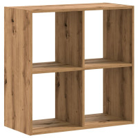 Produktbild för Bokhylla ek 68,5x32x68,5 cm konstruerat trä