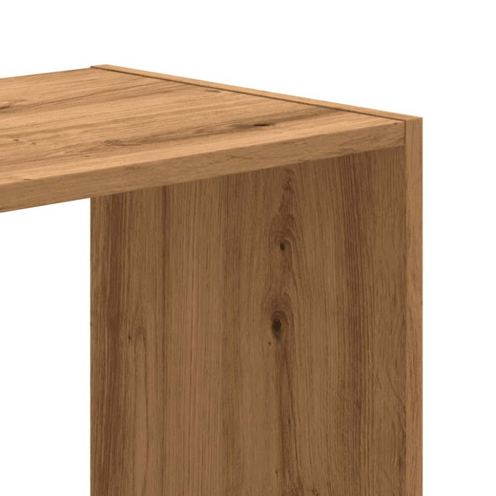 Produktbild för Bokhylla ek 68,5x32x68,5 cm konstruerat trä
