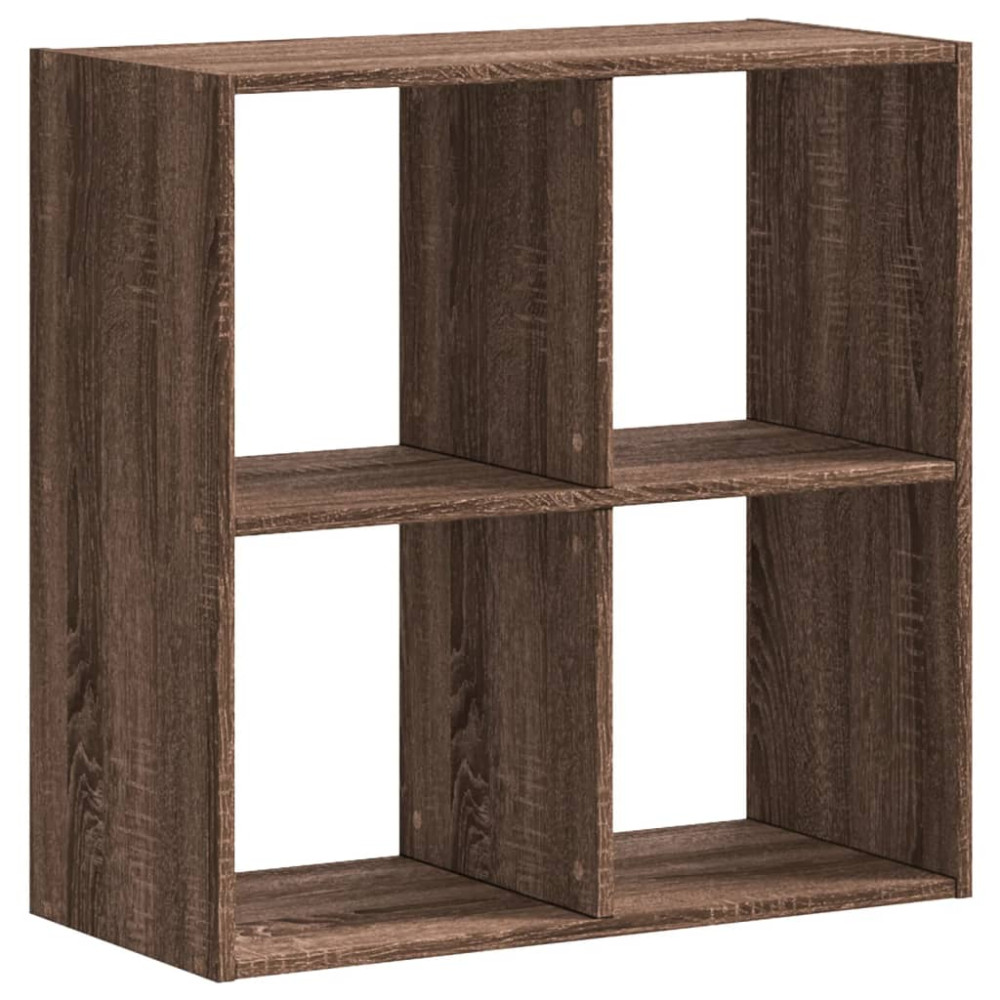 Produktbild för Bokhylla brun ek 68,5x32x68,5 cm konstruerat trä