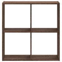 Produktbild för Bokhylla brun ek 68,5x32x68,5 cm konstruerat trä