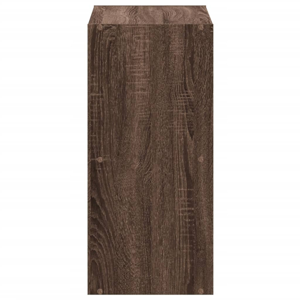 Produktbild för Bokhylla brun ek 68,5x32x68,5 cm konstruerat trä
