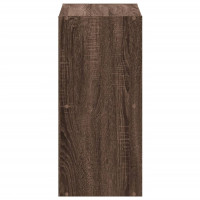 Produktbild för Bokhylla brun ek 68,5x32x68,5 cm konstruerat trä