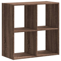 Produktbild för Bokhylla brun ek 68,5x32x68,5 cm konstruerat trä