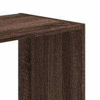 Produktbild för Bokhylla brun ek 68,5x32x68,5 cm konstruerat trä