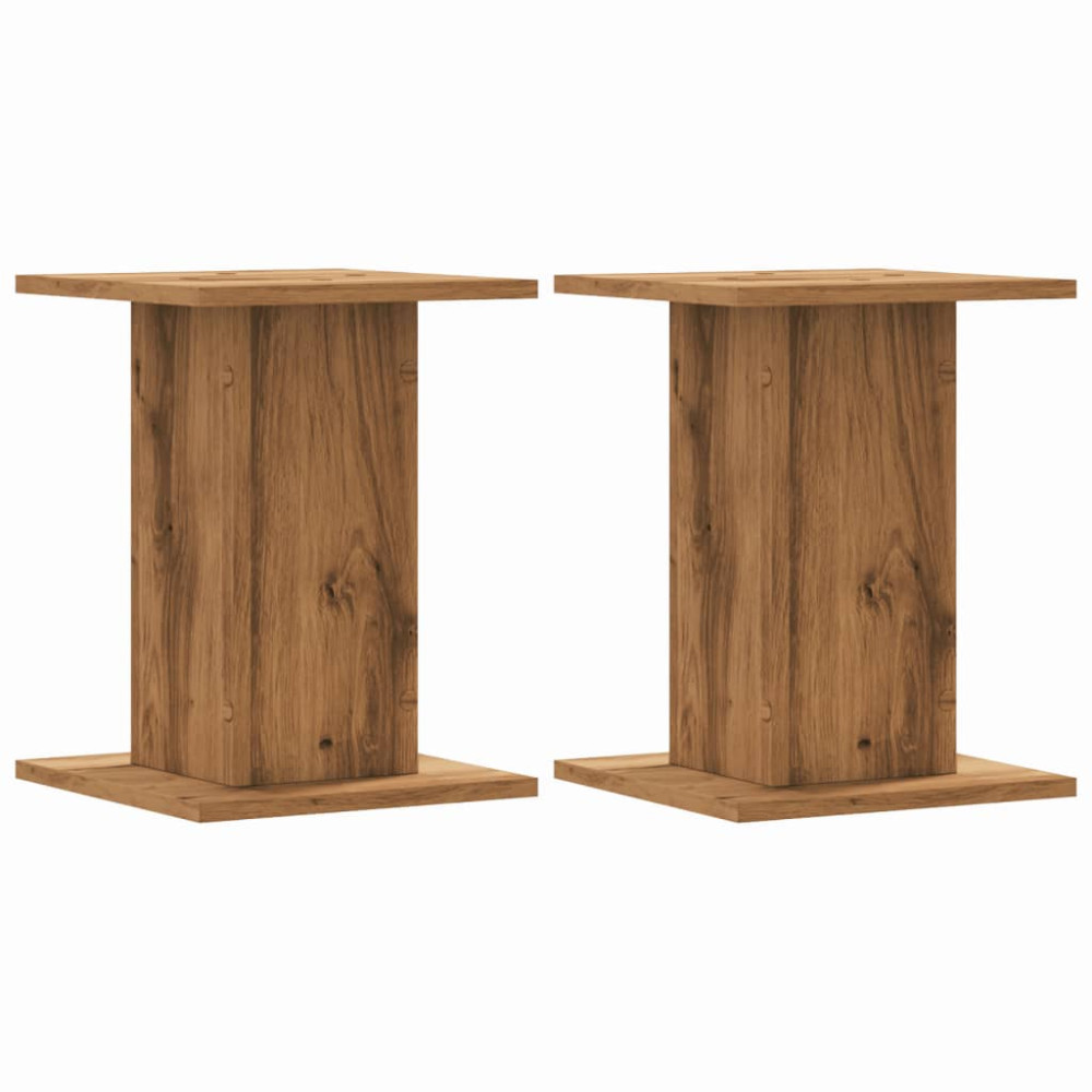 Produktbild för Högtalarställ 2 st ek 30x30x40 cm konstruerat trä