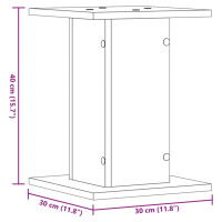 Produktbild för Högtalarställ 2 st ek 30x30x40 cm konstruerat trä