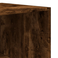 Produktbild för Garderob rökfärgad ek 80x50x200 cm konstruerat trä