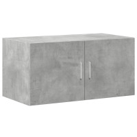 Produktbild för Väggskåp betonggrå 80x42,5x40 cm konstruerat trä
