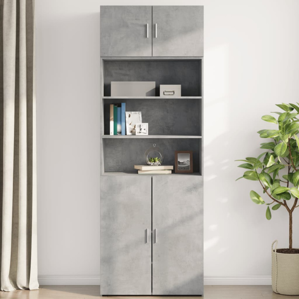 Produktbild för Väggskåp betonggrå 80x42,5x40 cm konstruerat trä