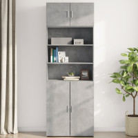 Produktbild för Väggskåp betonggrå 80x42,5x40 cm konstruerat trä
