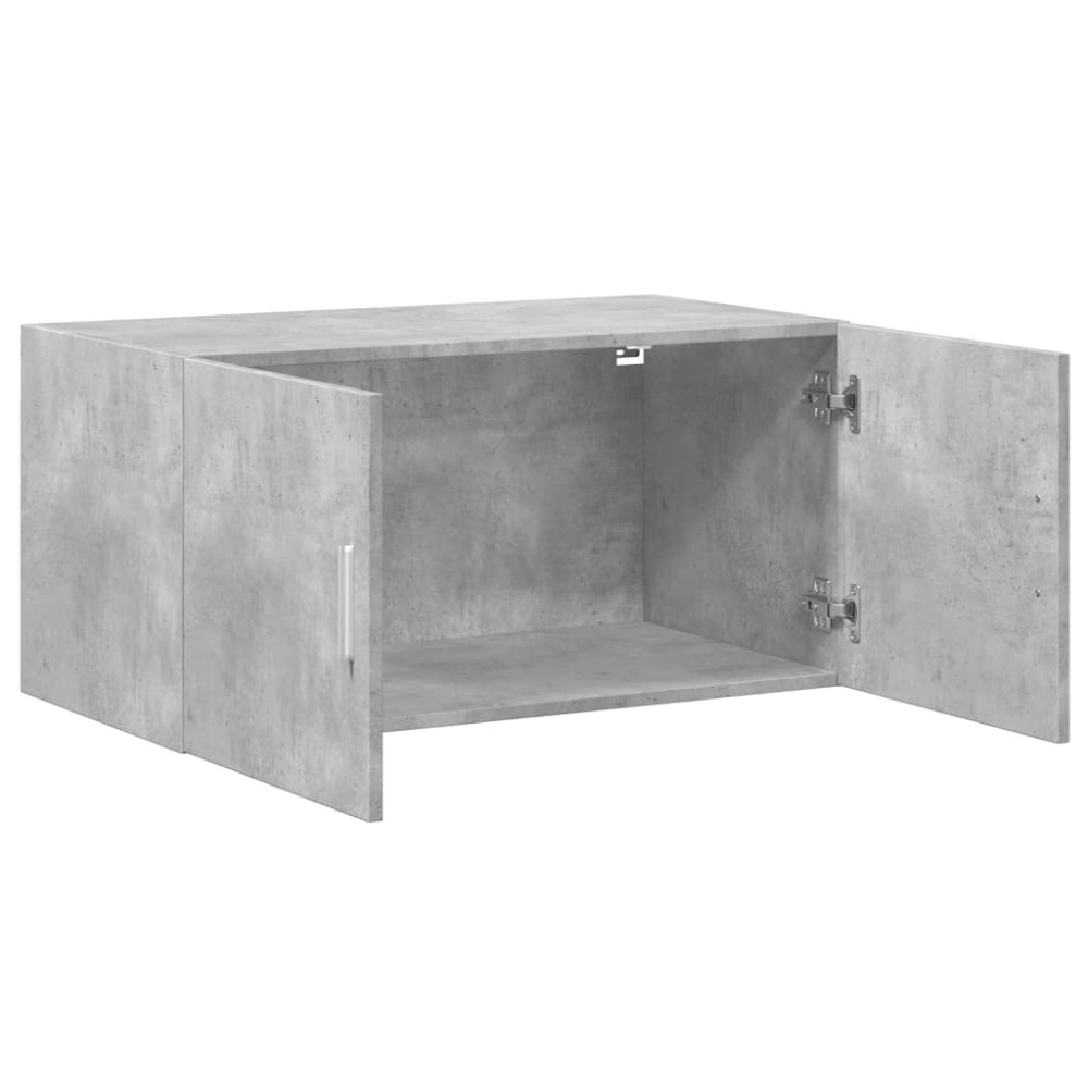 Produktbild för Väggskåp betonggrå 80x42,5x40 cm konstruerat trä
