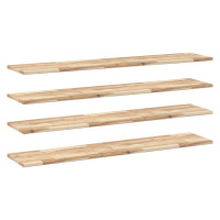 Produktbild för Svävande hyllor 4 st 140x30x2 cm obehandlat massivt akaciaträ