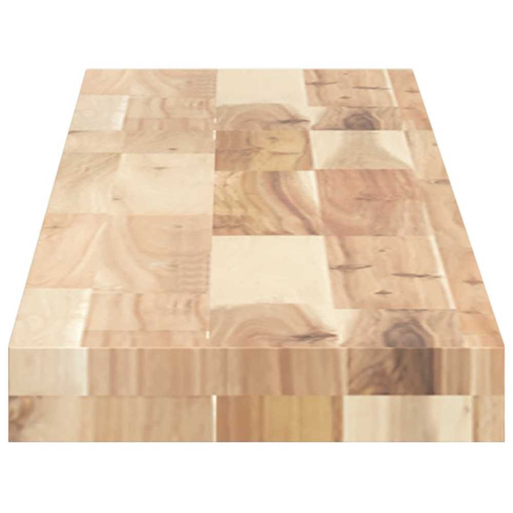 Produktbild för Svävande hyllor 2 st 160x20x4 cm obehandlat massivt akaciaträ