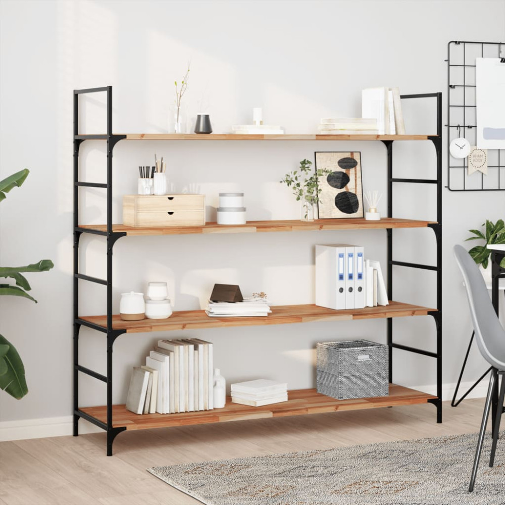 Produktbild för Svävande hyllor 2 st 160x40x2 cm behandlat massivt akaciaträ