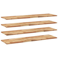 Produktbild för Svävande hyllor 4 st 120x40x2 cm behandlat massivt akaciaträ