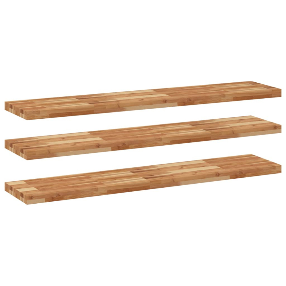 Produktbild för Svävande hyllor 3 st 160x30x4 cm behandlat massivt akaciaträ