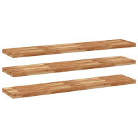 Produktbild för Svävande hyllor 3 st 160x30x4 cm behandlat massivt akaciaträ