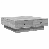 Produktbild för Soffbord grå sonoma 90x90x28 cm konstruerat trä