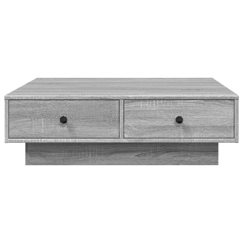 Produktbild för Soffbord grå sonoma 90x90x28 cm konstruerat trä