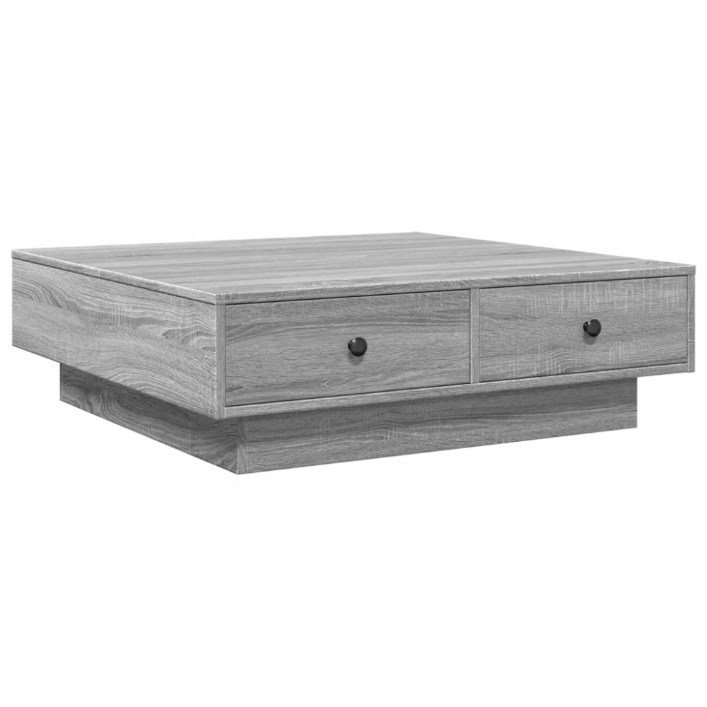 Produktbild för Soffbord grå sonoma 90x90x28 cm konstruerat trä