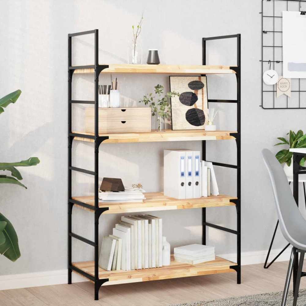 Produktbild för Svävande hyllor 2 st 100x40x4 cm obehandlat massivt akaciaträ