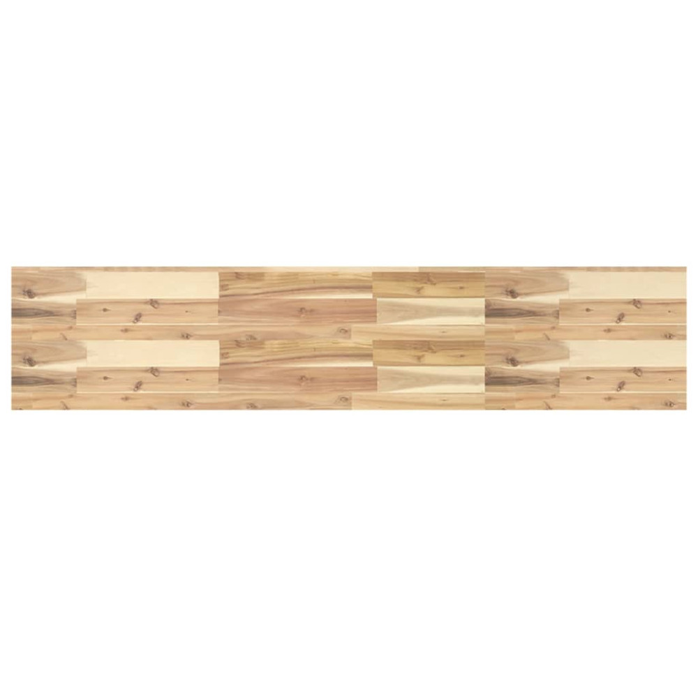 Produktbild för Svävande hylla 140x30x4 cm obehandlat massivt akaciaträ