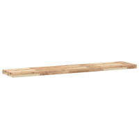 Produktbild för Svävande hylla 140x30x4 cm obehandlat massivt akaciaträ