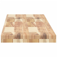 Produktbild för Svävande hylla 140x30x4 cm obehandlat massivt akaciaträ