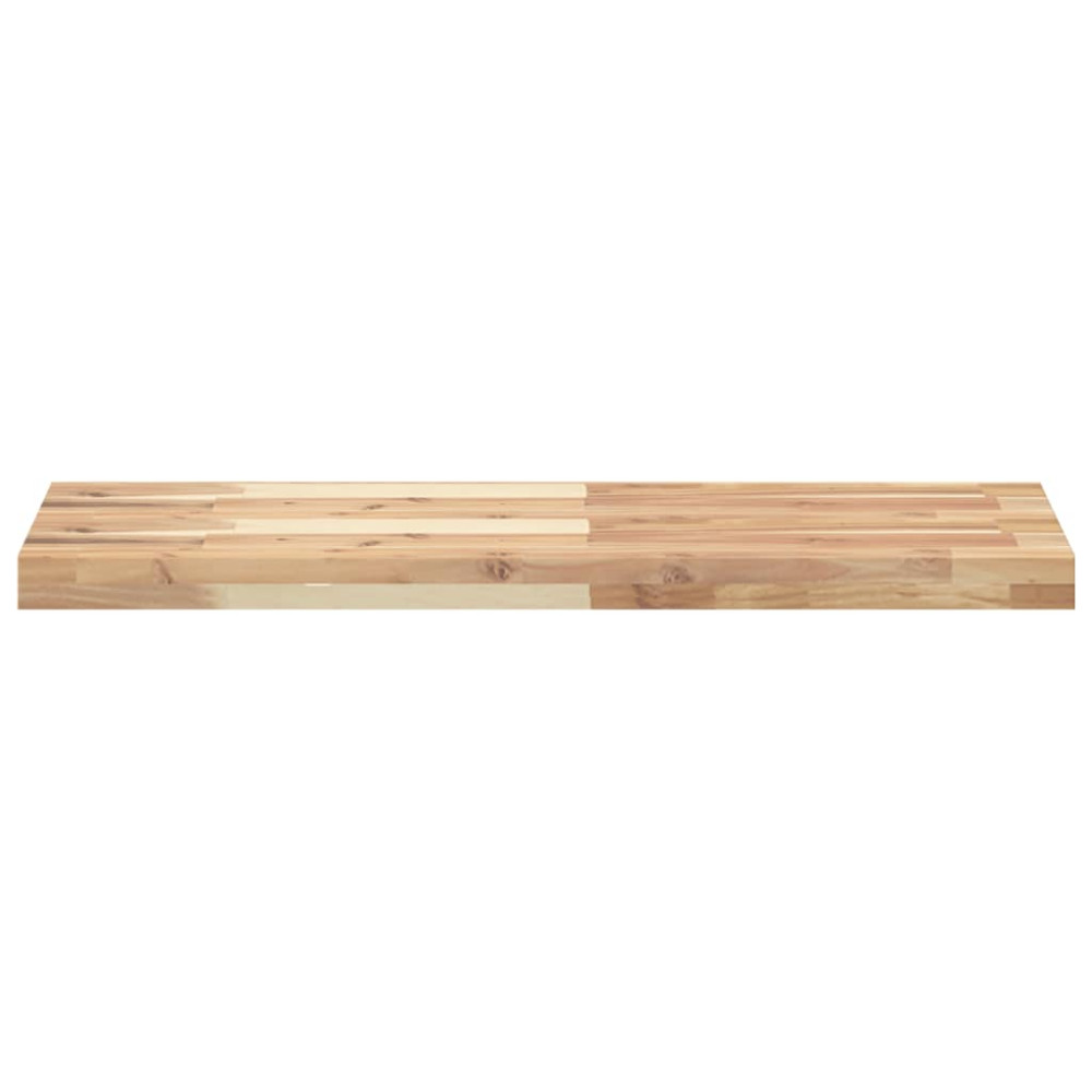 Produktbild för Svävande hyllor 2 st 100x30x4 cm obehandlat massivt akaciaträ