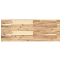 Produktbild för Svävande hyllor 2 st 100x30x4 cm obehandlat massivt akaciaträ